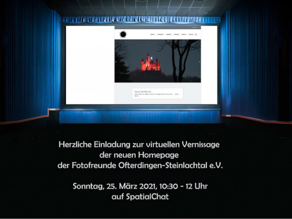 Vernissage unserer Homepage